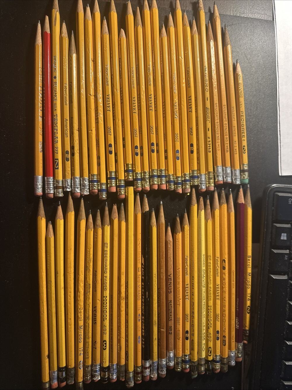Wooden Pencils Various Brands Made In USA Vintage Lot Of Over 50
